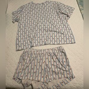 Hill House Floral Stripe Pajama Set